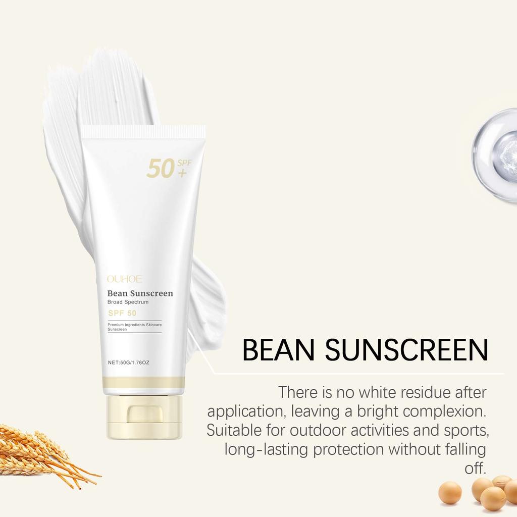 SPF 50+ Mild Moisturizing Sunscreen Soothe Cool Sunblock UVA/UVB Brighten Anti Oxidate Sun Prevent Sunburn Moisturize Sunscreen