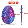 1 Set 3D Printed Dragon Egg Set - Ornamental Joint Activity Toy for Stress Relief Flexible Swinging Model Toy Gift