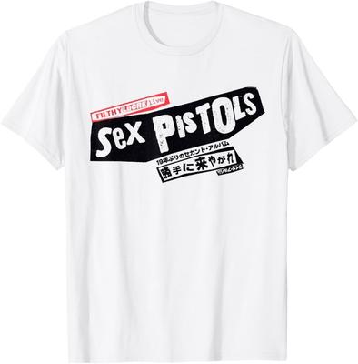 Camiseta Oficial Sex Pistols Gira por Japón Logo Frontal Camiseta Unisex