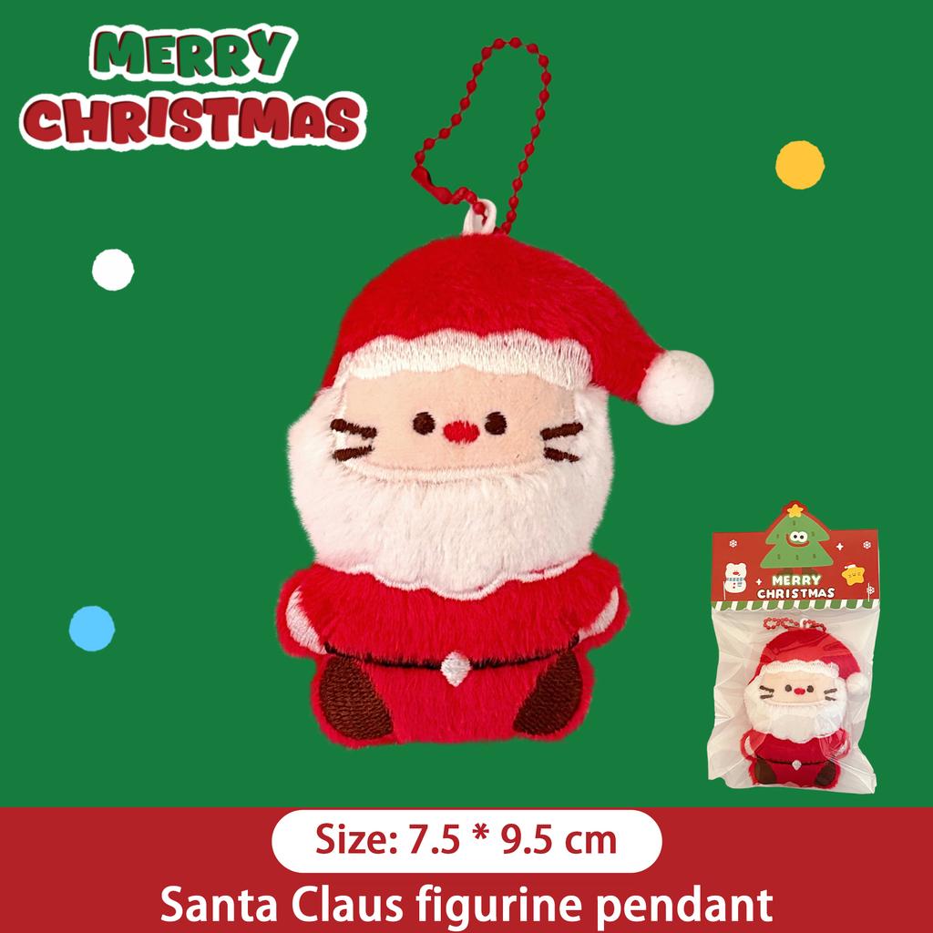 Christmas Plush Toy Hanger Christmas Tree Decoration Santa Claus Backpack Keychain Hanger Penguin Small Pendant