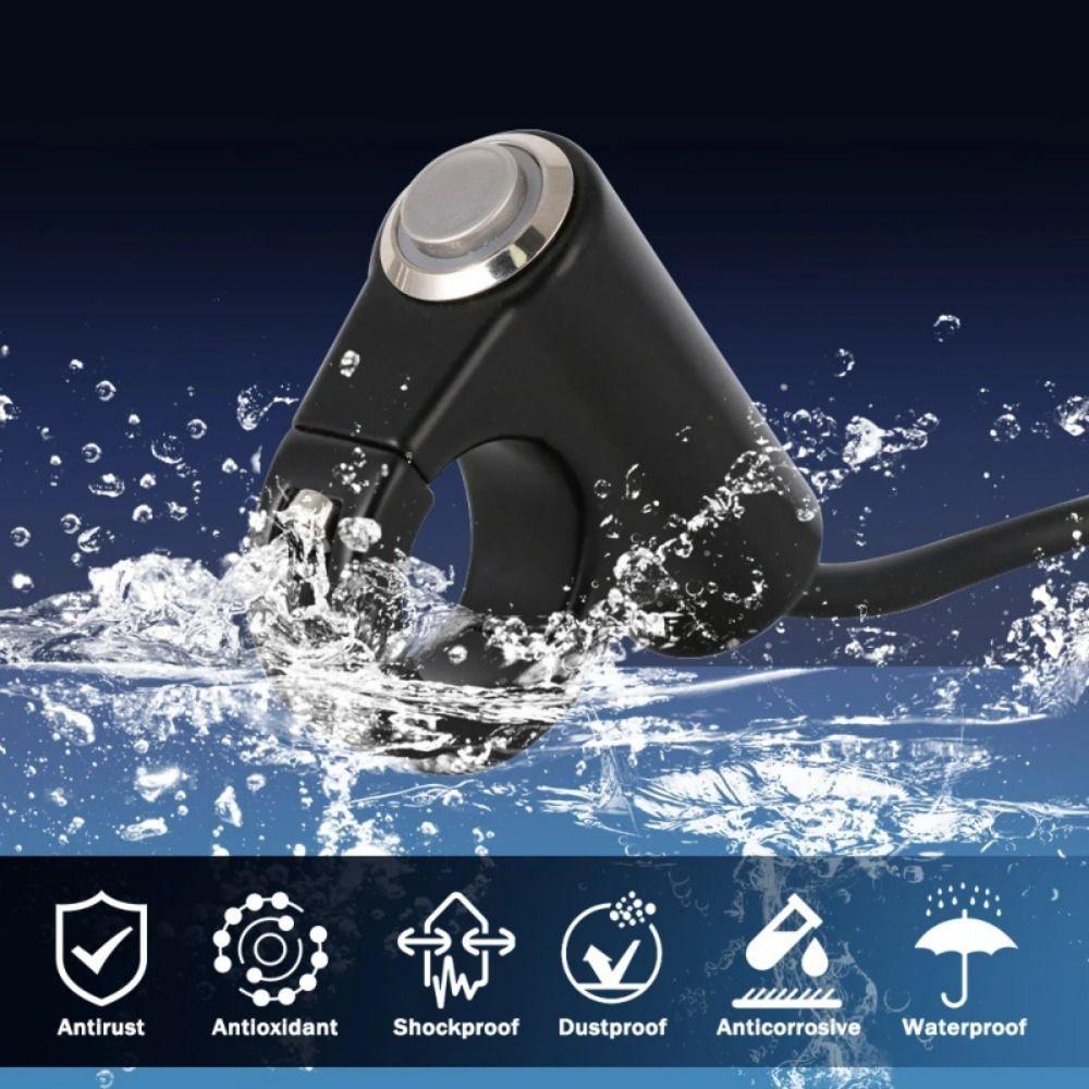 Self-locking Motorcycle Handlebar Switch Aluminum Zinc Zinc Alloy ON/OFF Light Push Button  Motorcycle Tuning