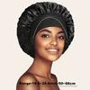 8pcs Silky Satin Bonnet Reusable Elastic Wide Band Shower Cap Sleep Cap Hair Protection Cap For Women Curly Hair Natural Hair
