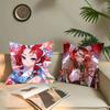 Anime H-Hakos Baelz Pillow Case Fashion Square Pillowcase Bedroom Sofa Room Ins Decoration Leisure