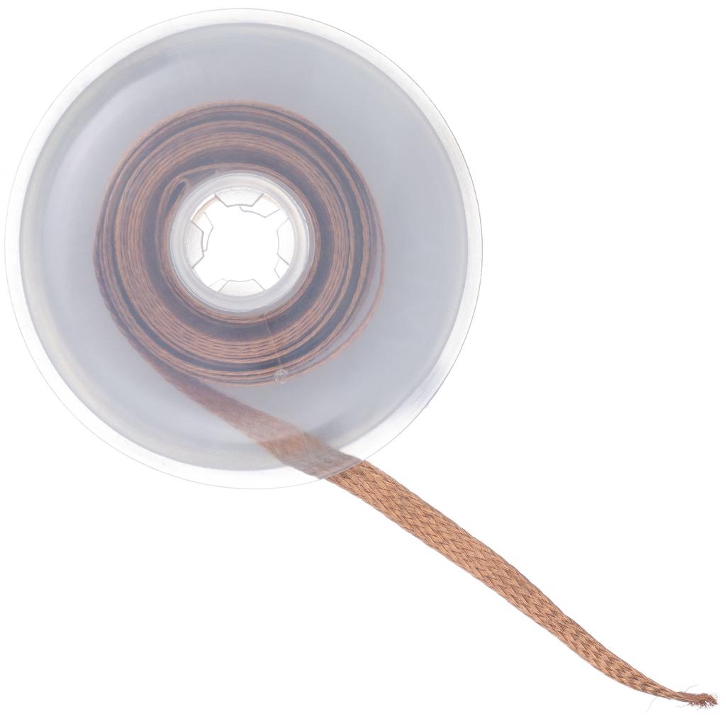 Rosfix Taśma Rozlutownicza 2,5mm X 1,5m – Skuteczne Usuwanie Cyny | Miedź | Pokryta Kalafonią Dla Ochrony Elementów