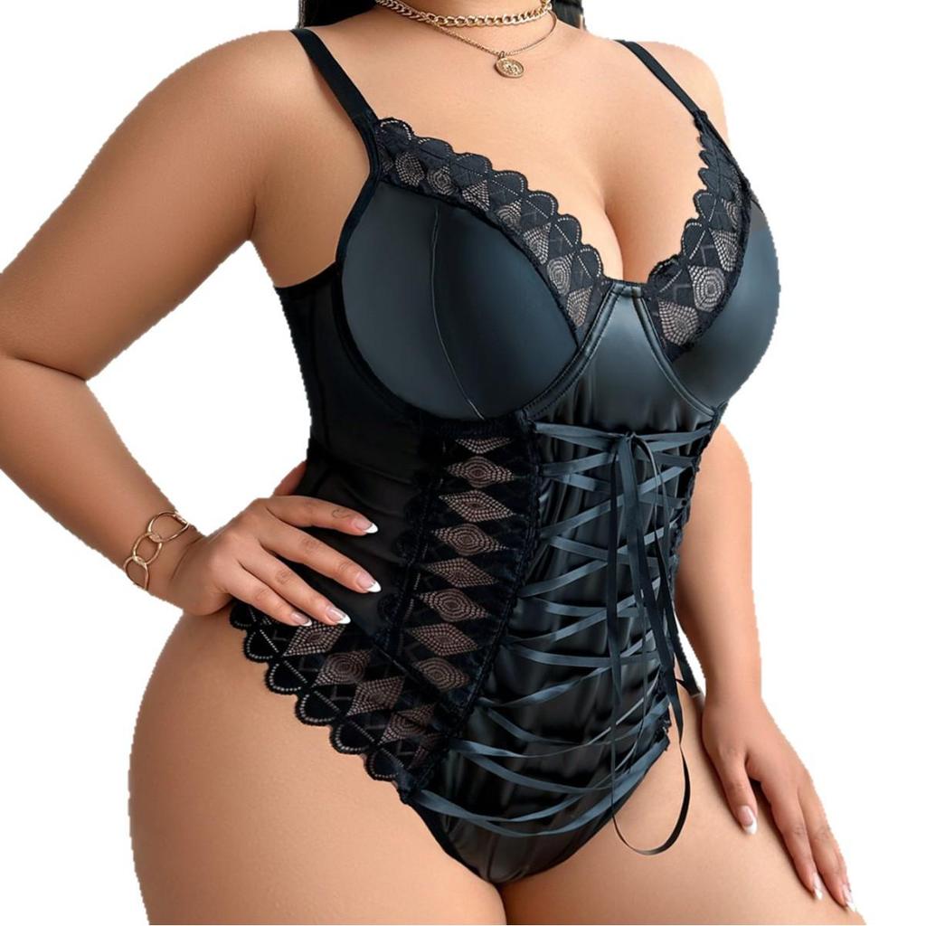 Sexy Spitzen-Bodysuit für Übergrößen