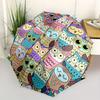 1pc Owl Pattern Auto Open/close, All-Season Portable Folding Umbrella for Women & Men, Travel, Everyday, Formal Events - Compact Luxury Parasol, Outdo