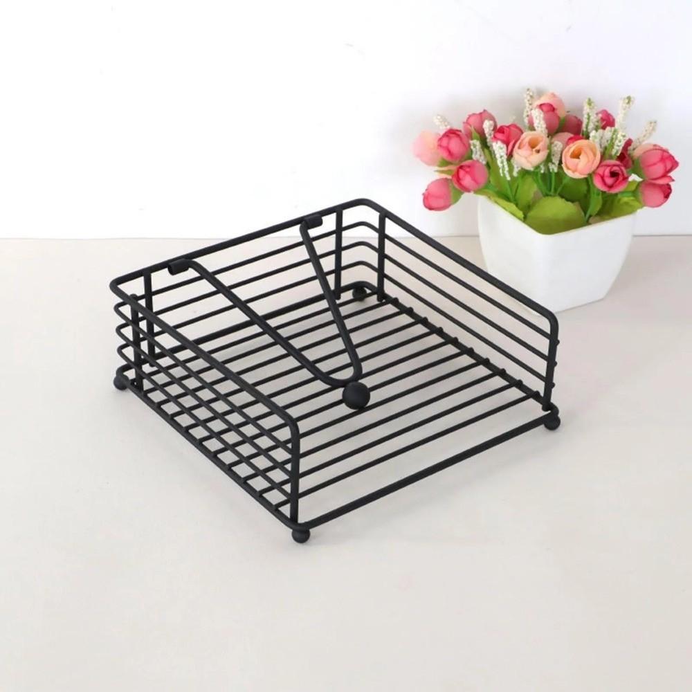 Weighted Arm Napkin Holder Square Design Flat Napkin Dispenser Paper Napkin Organizer  Home Kitchen