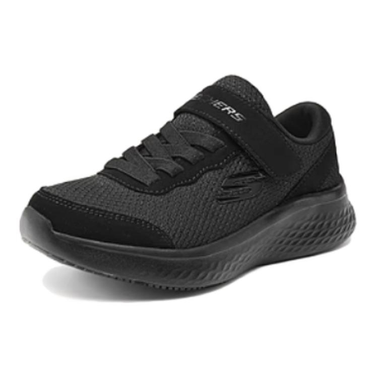 Skechers Skech-Lite Comfortable Low-Top Casual Shoes Kids Sneaker Black 404015L-BBK