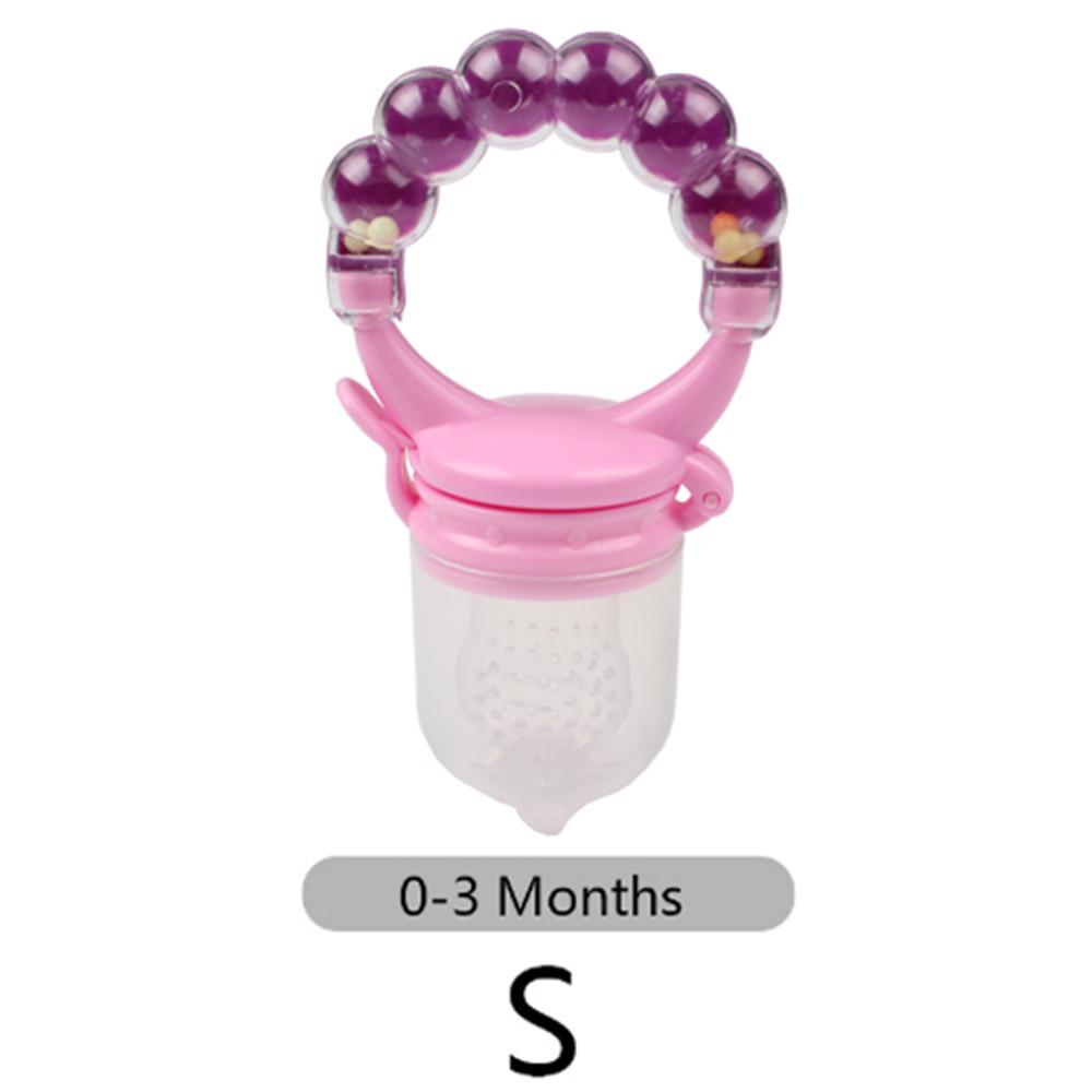 1Pcs Baby Pacifier Fresh Fruits Food Silicone Nipple Holder Funny Rattle Kids Food Feeder Nipples
