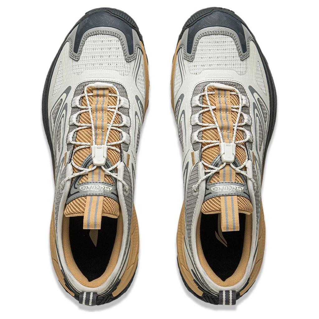 Li Ning Yijie 2.0 V2 Pohodlné Všestranné Tlumení Nárazů Odolné proti Opotřebení Protiskluzové Nízké Turistické Boty Unisex Turistické Boty Světle Šedé AHTV001-4