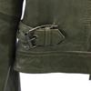 ARMANI JEANS Riders leather jacket 42 Khaki Women Used