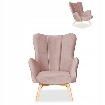 Scandinavian Wing Armchair Vika Family Furniture Shell Profiled Lilac Pink