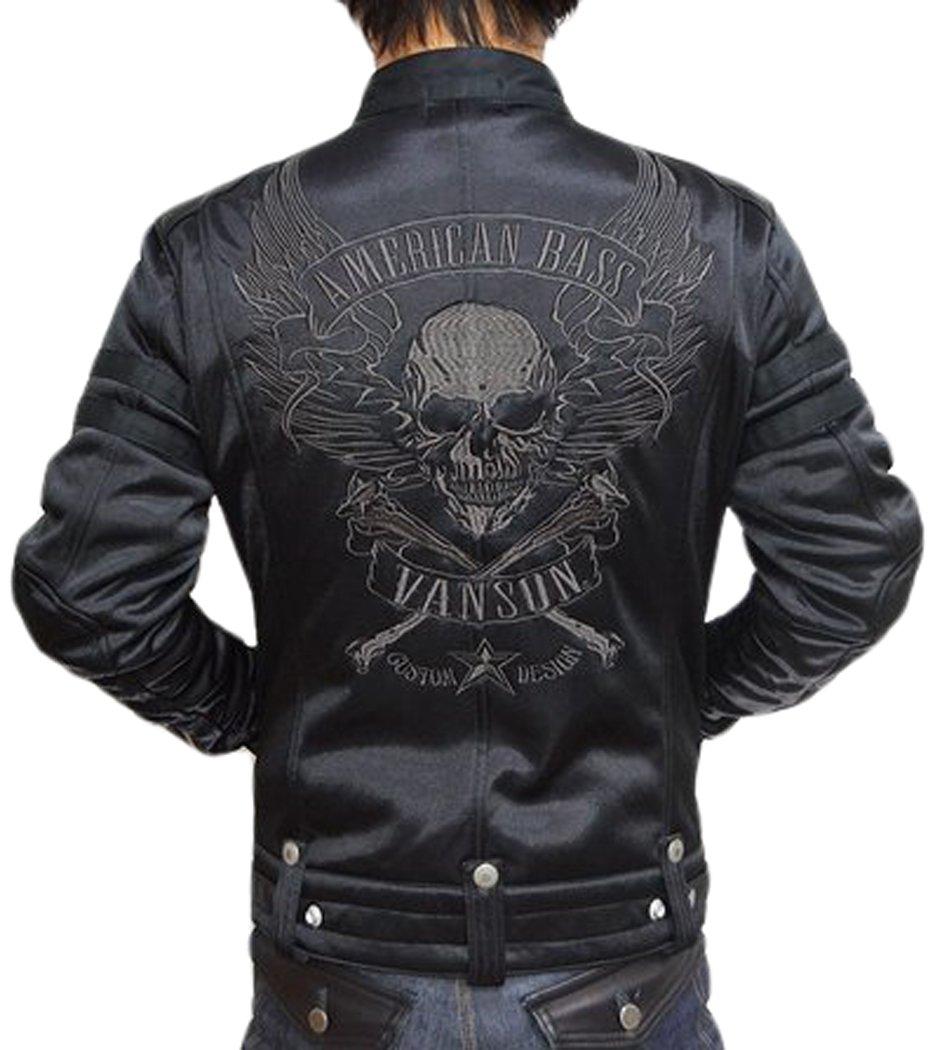 

Bonding Single Jacket Flying Skull All Back Embroidery Black B Color Size L [Banson] Rider s ABV-2201 ABV-307