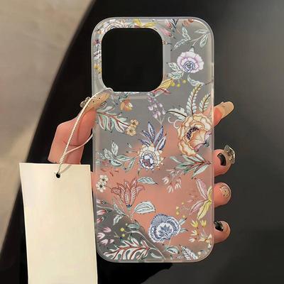 Mobile Phone Cases for iPhone 11 13 15 Pro Max 12 14 Pro Max Case iPhone 16 15 Plus 13 Pro 12 Frosted Texture Painted Cartoon Flowers