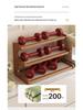 Solid Wood Multi-layer Teacup Display & Storage Rack for Desktop or Countertop