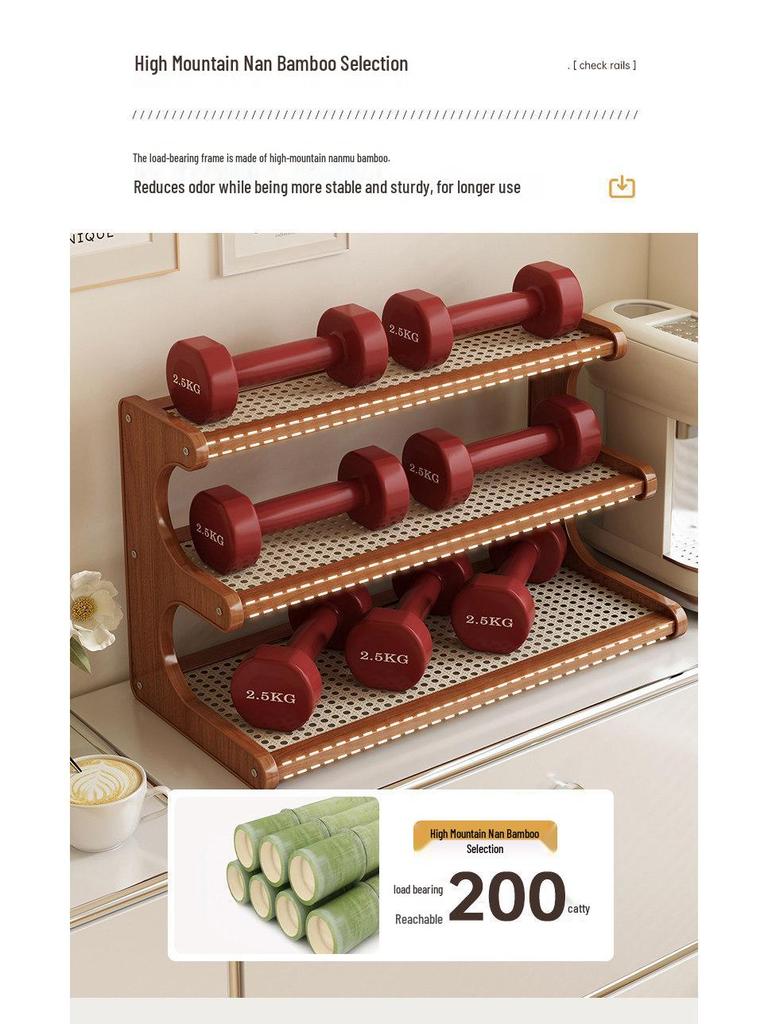 Solid Wood Multi-layer Teacup Display & Storage Rack for Desktop or Countertop