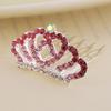 Kids' Rhinestone Crown Comb - Cute Princess Tiara Hair Accessory for Birthdays