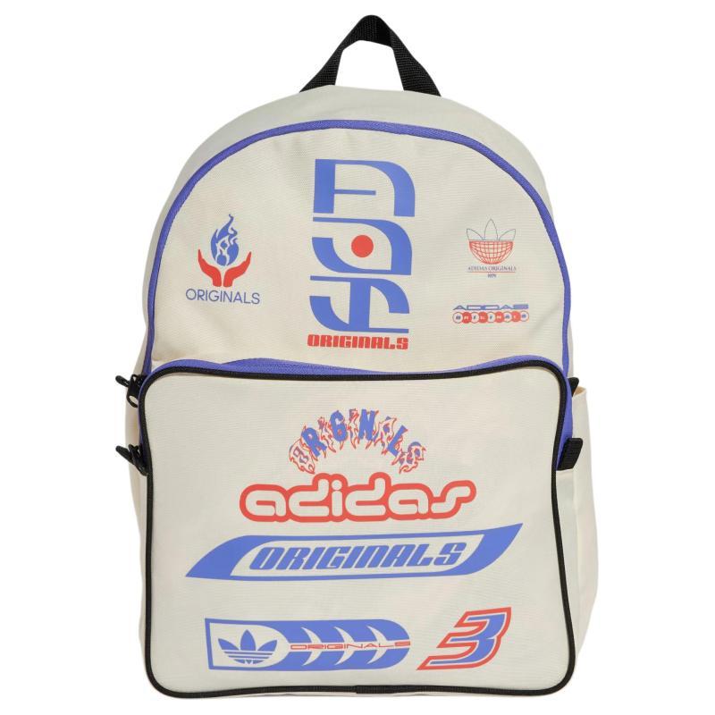 Adidas Originals Polyester Backpack Unisex Milk White & Blue Adidas JN6999