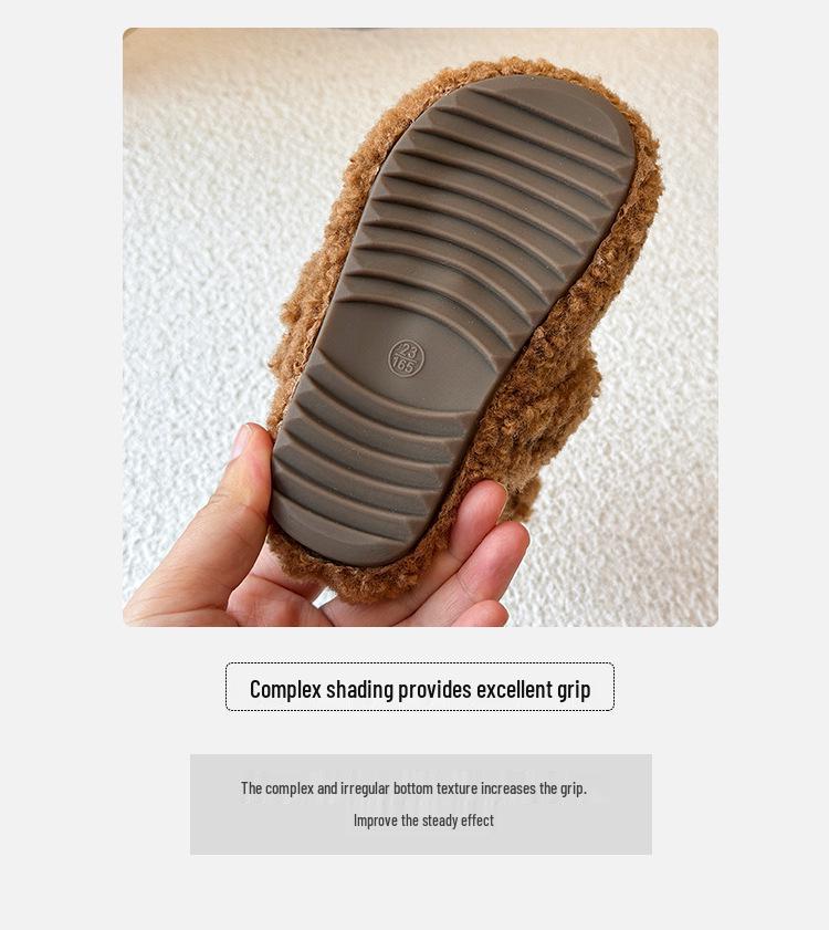 2025 Women's Lazy Fuzzy Cotton Birken Slippers, Soft Sole, Closed-Toe, Plush Half Slippers
