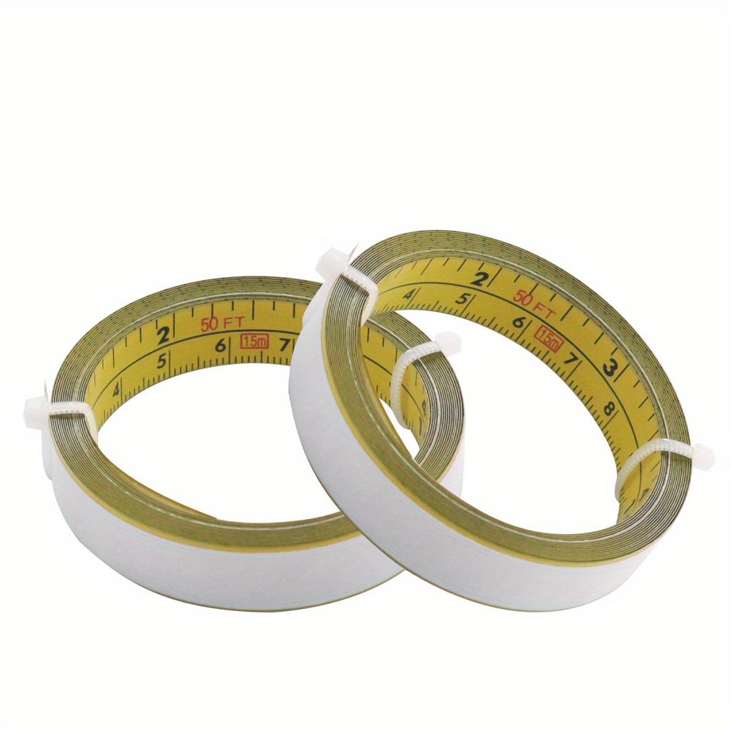 Steel Adhesive Tape Measure, Imperial and Metric Scale Ruler Sticker, Left To Right Reading Self-Adhesive Measuring Tape