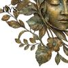 Dekorative Metallblätter und Ranken Waldgöttin Wandkunst, Eisenskulptur für Wohnzimmer Schlafzimmer, Hängendes Ornament im Bohemian Dekorstil, Natur