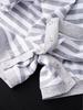 Mono Adaptativo Unisex para Niños con Necesidades Especiales Sin Mangas Cremallera Trasera Invisible Botón a Presión Tira de la Entrepierna Rayado para Vestir Fácilmente