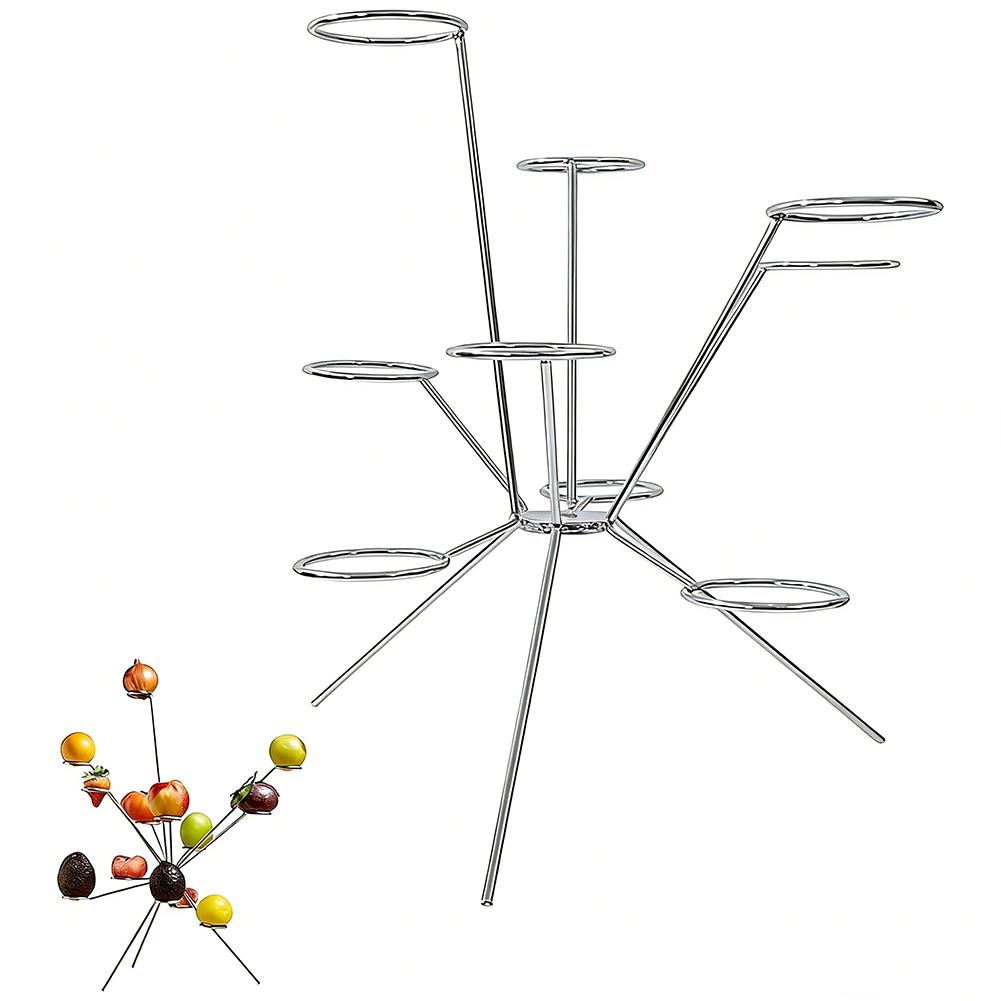 

Banana Holder Moon Shape Banana Hanger Rack Hook Exploding Fruit Bowl on the Dinner Table Art Floating Fruit Display