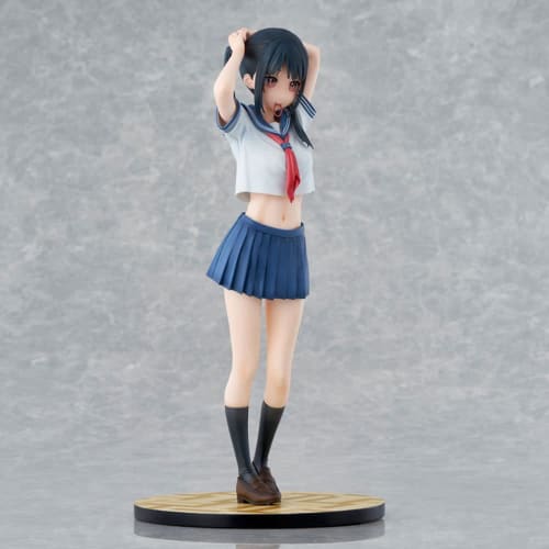 Anime Figure Kantoku Sailor Fukuno Manaka JK Junior High School Service Girl Waifu Figure with Removable Clothes, Cute Double Ponytail Loli Hot Girl S