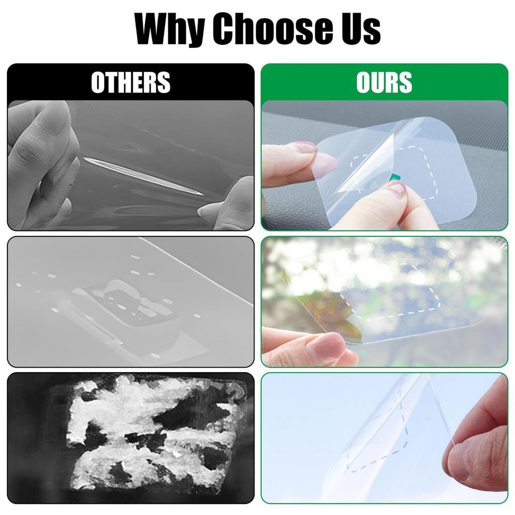 Dash Cam Windshield Sticker Static Sticker for Dash Cam 6pcs Weatherproof Windshield Camera Film