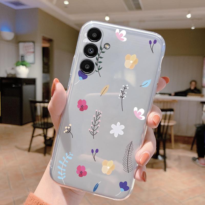 Clear Case For Samsung Galaxy A24 4G Shockproof Cover Cartoon Cute Soft Silicone Fundas For Galaxy A14 A54 A34 Transparent Coque