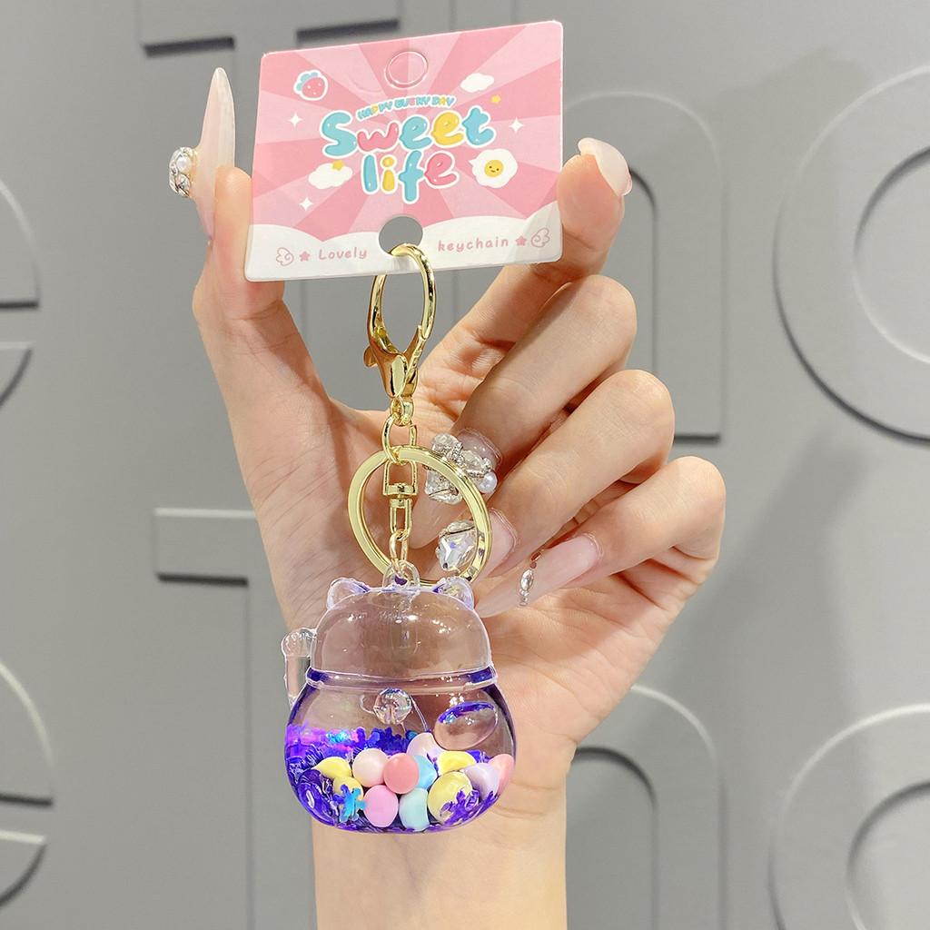 Liquid Eyecatching Acrylic Panda Keychain Trendy And Fun Gift For Friends Family And