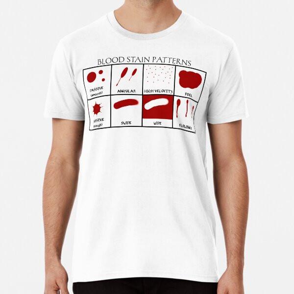 Blood Stain Patterns (Black Text Version) S To 5XL Made In the AU/USA T-Shirt