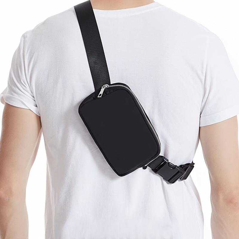 Unisex Sports Waist Bag for Yoga Storage, Workout Running Chest Bag, Stylish Crossbody Waist Pack