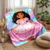 Princess in Sparkling Crown Theme blanket Lightweight Warm Flannel Blanket Decorative Throw Blanket for Home Decoration