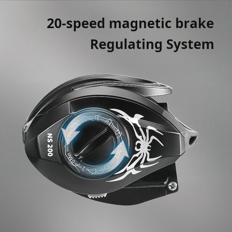 Ny baitcasting-snelle med enkelt krafthåndtak, fiskesnelle, baitcaster, 6 lager, 6,3 girforhold, draklikker, ny