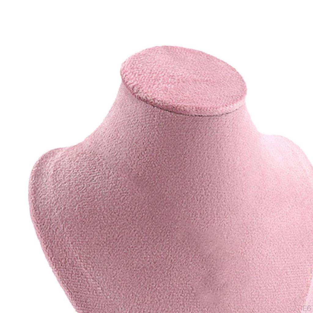 Deluxe Velvet Necklace Stand with Decorative Base