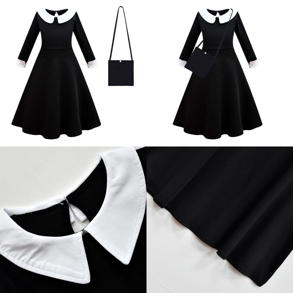 Fashionable Girls Long Sleeve Cosplay Dress With A-line Skirt 81224