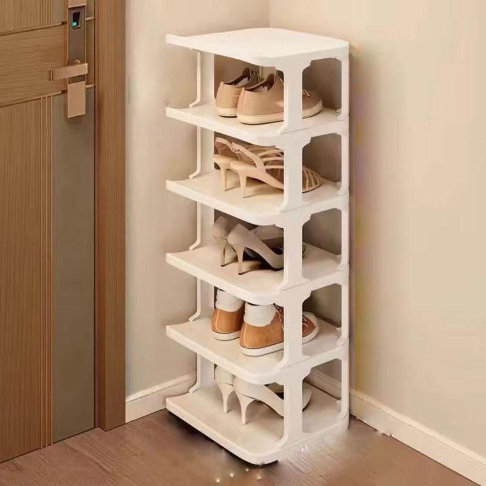 Stackable Shoes Storage Organizer Removable Layered Shoe Cabinets Vertical Shoe Rack  Corner