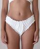 Loe Mia White Ruched Bikini Briefs