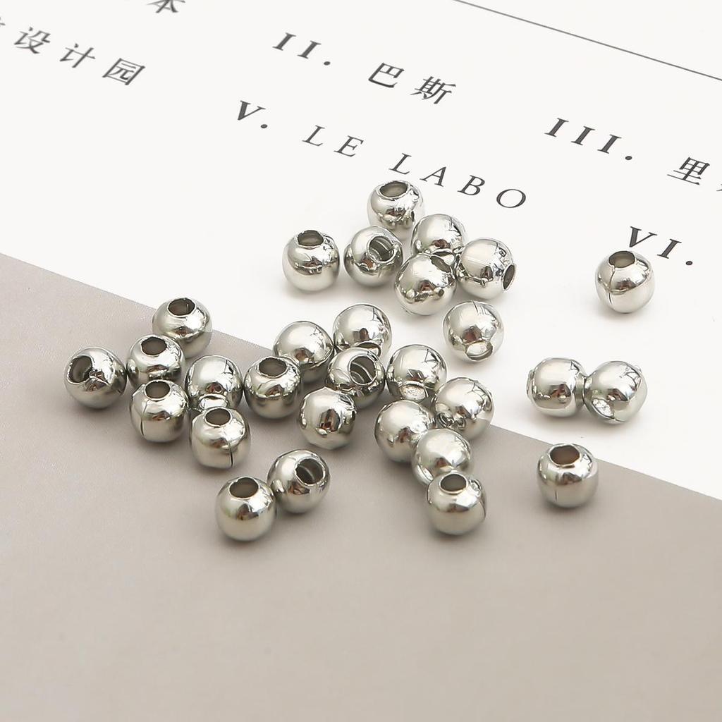Iron Round Bead Spacer, Handmade Diy Clip Earrings Positioning Buckle, Jewelry Accessories Loose Bead Material