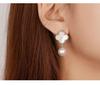925 Sterling Silver Lucky Clover Pearl Stud Earrings - Autumn/Winter Collection