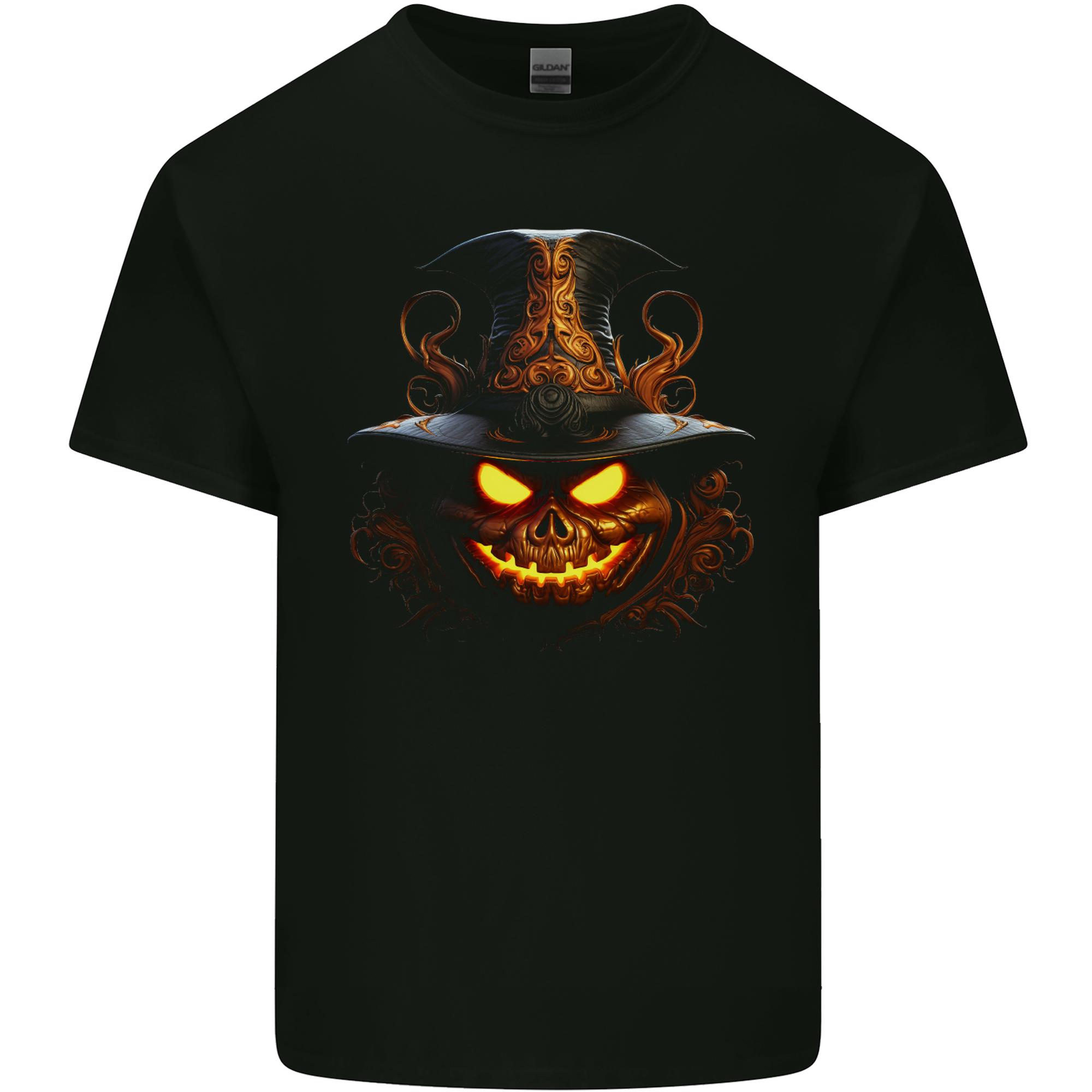 Evil Halloween Pumpkin Face 2 Unisexs Light Cotton TShirt S