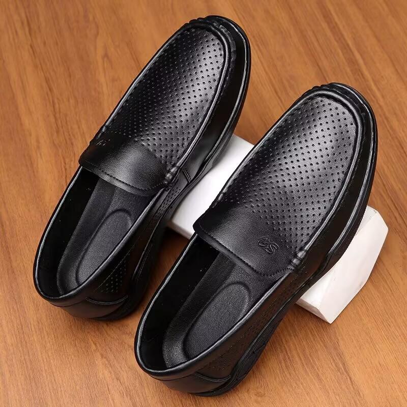 Summer Luxury Brand Men Casual Shoes Soft Genuine Leather Mens Loafers Moccasins Italian Designer Breathable Slip On Boat Shoes