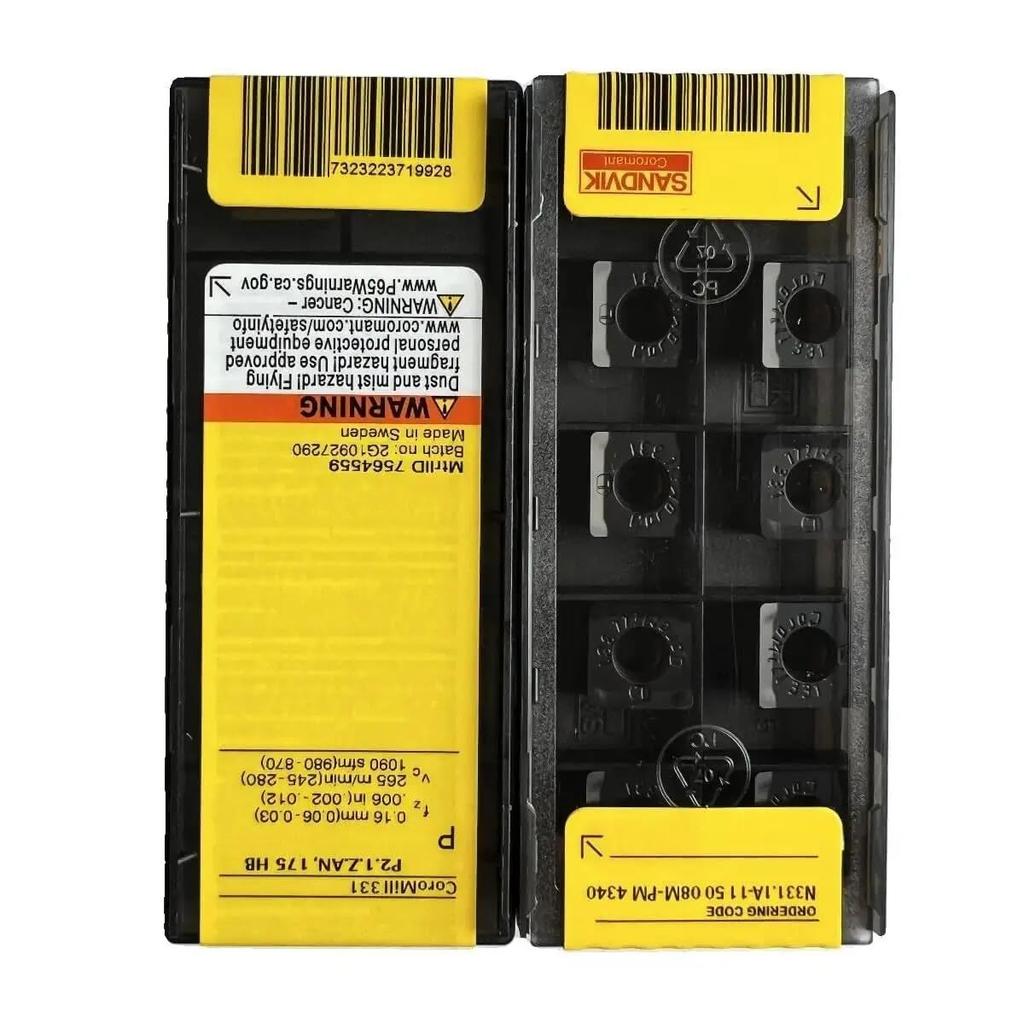 Original Sandvik / N331.1A-115008M-PM 4340 /Carbide CNC Blade 10 PCS