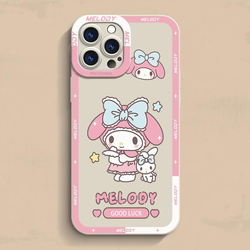 Kuromi My Melody Case For Apple iPhone 15 11 13 14 Pro Max 12 Silicone 15 Plus 11Pro Soft Phone Cover