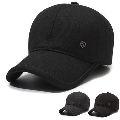 Autumn Winter Men's Ear Protection Cotton Cap Velvet Warm Baseball Cap Middle-aged And Elderly Outdoor Windproof Coldproof Cap