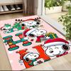 Snoopy'S Christmas Celebration Carpet Rug Soft Washable Anti Slip Home Living Room Sofa Mats Personalized Christmas Rug