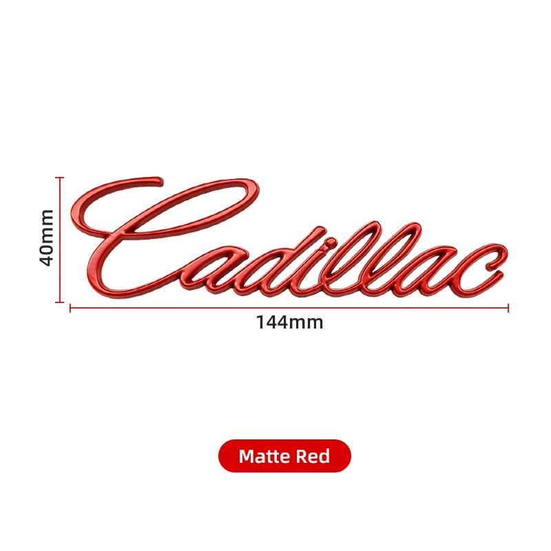 

Car Rear Trunk Letter Sticker Fender Side Metal Badge Emblem For Cadillac Deville ATS BLS CT4 CT5 CTS ESCALADE STS XLR XT6 XTS червоний