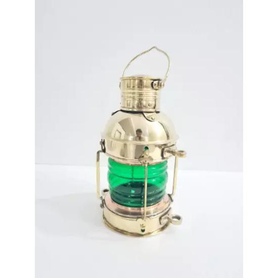 Vintage shiny Brass Electric Red/Green Lamp Maritime Ship Lantern Boat Light Home Decorative