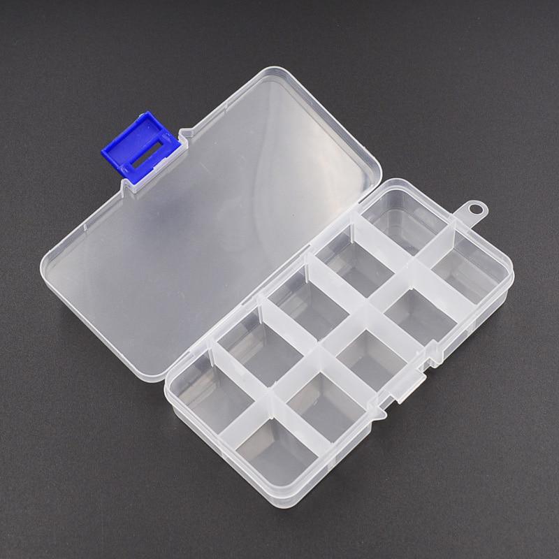 Plastic Storage Box for Small Component Jewelry Tool Box Bead Pills Organizer Nail Art Tip Case